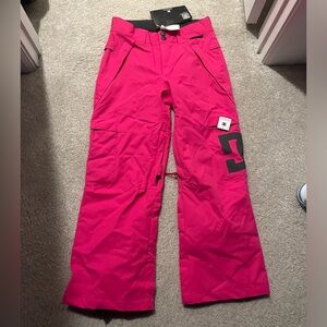 DC Girls Bright Pink Snow Pants NEW W/TAGS